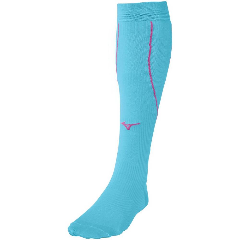 Meias Mizuno Running Compression - Homem - Azuis Turquesa - ADKOM6475